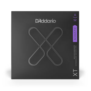 D'Addario XTABR1152 XT 80/20 Acoustic Guitar Strings, Custom Light, 11-52