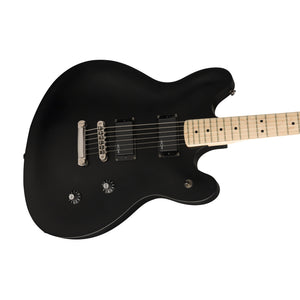 Squier Contemporary Starcaster Electric Guitar, Maple FB, Flat Black (B-Stock)