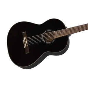 Fender CN-60S Nylon String Classical Guitar, Walnut FB, Black (B-Stock)