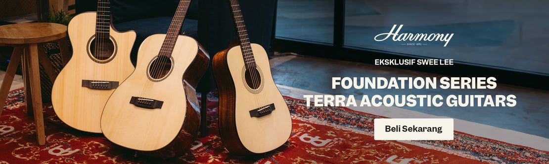 Harmony Foundation Series Terra Acoustic Guitars | Swee Lee Indonesia