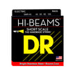 DR Strings SMR-45 Hi-Beam Stainless Steel 4-String Bass Guitar Strings, Medium, 45-105, Short Scale