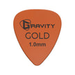 Gravity Colored Gold Traditional Teardrop Guitar Pick, 1.0mm Orange