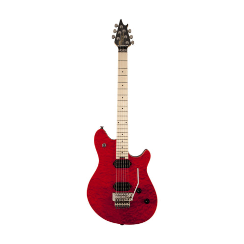 EVH Wolfgang Quilted Maple Standard Electric Guitar, Maple FB, Trans Red