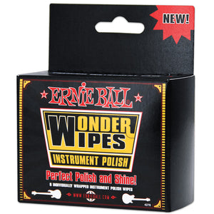 Ernie Ball 4278 Wonder Wipes Instrument Polish, 6-Pack