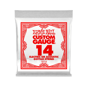 Ernie Ball .014 Plain Steel Electric or Acoustic Guitar Single String