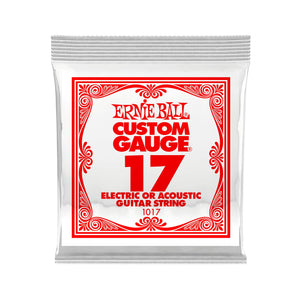 Ernie Ball .017 Plain Steel Electric or Acoustic Guitar Single String