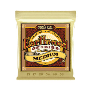 Ernie Ball Earthwood Medium 80/20 Bronze Acoustic Guitar Strings, 13-56