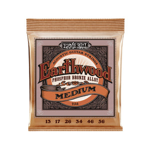 Ernie Ball Earthwood Medium Phosphor Bronze Acoustic Guitar Strings, 13-56