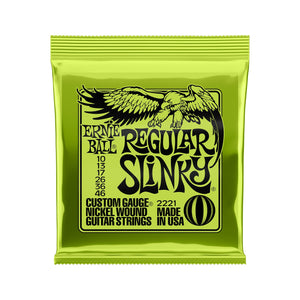 Ernie Ball Regular Slinky Nickel Wound Electric Guitar Strings, 10-46