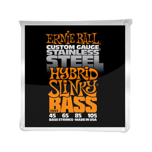 Ernie Ball Hybrid Slinky Stainless Steel Electric Bass Strings. 45-105