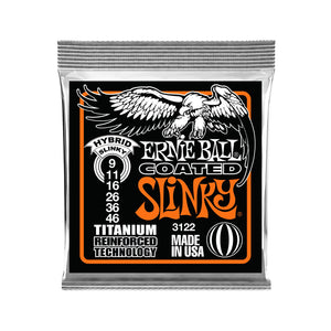 Ernie Ball Hybrid Slinky Titanium RPS Coated Electric Guitar Strings, 9-46