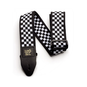 Ernie Ball Jacquard Guitar Strap, Black and White Checkered