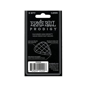 Ernie Ball Mini Prodigy 1.5mm Guitar Picks, Black, 6-Pack