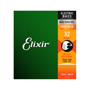 Elixir 15332 Nanoweb .032 Long Scale, Single Bass String