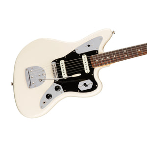 Fender American Professional Jaguar Electric Guitar, RW FB, Olympic White