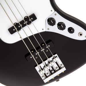 Fender Artist Geddy Lee Jazz Bass Guitar, Maple Neck, Black, 3-Ply White Pickguard