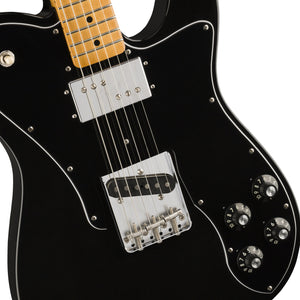 Fender Vintera 70s Telecaster Custom Electric Guitar, Maple FB, Black