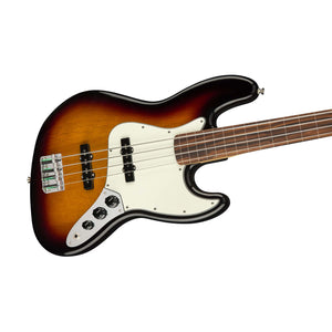 Fender Player Fretless Jazz Bass Guitar, Pau Ferro FB, 3-Tone Sunburst