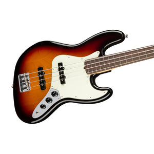 Fender American Professional Fretless Jazz Bass Guitar, RW FB, 3-Tone Sunburst