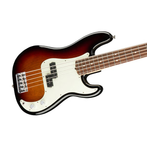 Fender American Professional 5-String Precision Bass Guitar, RW FB, 3-Tone Sunburst