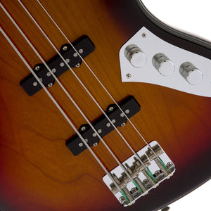 Fender Artist Jaco Pastorius Fretless Jazz Bass Guitar, 3-Tone Sunburst