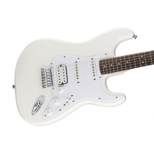 Squier Bullet HSS Stratocaster w/Tremolo Electric Guitar, Laurel FB, Arctic White