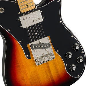 Squier Classic Vibe 70s Telecaster Custom Electric Guitar, Maple FB, 3-Tone Sunburst