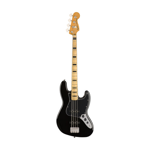 Squier Classic Vibe 70s Jazz Bass Guitar, Maple FB, Black