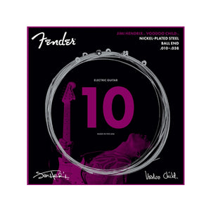 Fender Hendrix Voodoo Child Ball End Nickel Plated Steel Electric Guitar Strings, 10-38