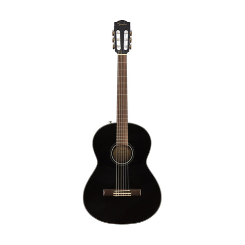 Fender CN-60S Nylon String Classical Guitar, Walnut FB, Black