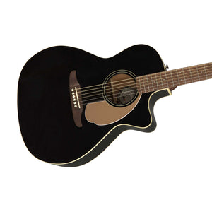 Fender California Newporter Player Medium-Sized Acoustic Guitar, Jetty Black