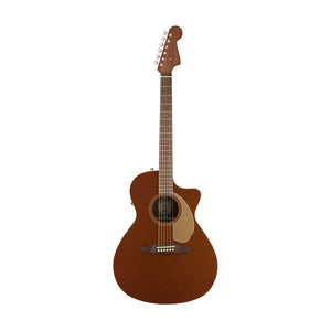 Fender California Newporter Player Medium-Sized Acoustic Guitar, Rustic Copper (B-Stock)