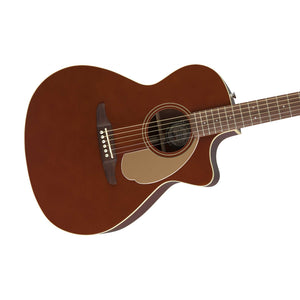 Fender California Newporter Player Medium-Sized Acoustic Guitar, Rustic Copper (B-Stock)