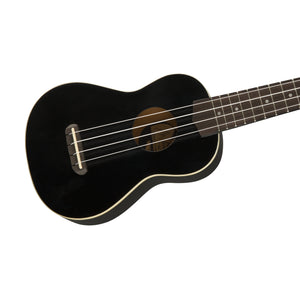 Fender Venice Soprano Ukulele, Walnut FB, Black (B-Stock)