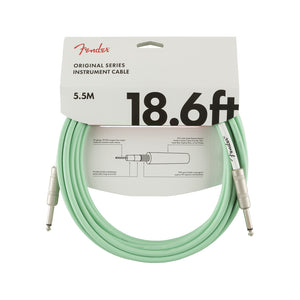 Fender Original Series Instrument Cable, 18.6ft, Surf Green