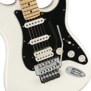 Fender Player HSS Floyd Rose Stratocaster Electric Guitar, Maple FB, Polar White