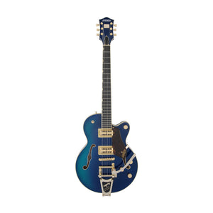 Gretsch G6659TG Players Edition Broadkaster Jr Centre Block Single-Cut Guitar w/String-Thru Bigsby, Azure Metallic