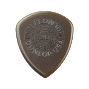 Jim Dunlop 549P200 Flow Standard Grip Picks, 2.0mm, 6-Pack