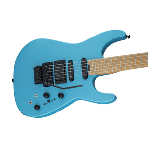 Jackson USA Signature Phil Collen PC1 Matte Electric Guitar, Caramelized Flame Maple FB, Matte Blue