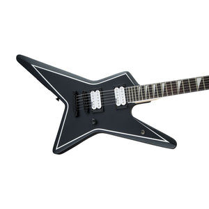 Jackson JS Series Signature Gus G. Star JS32 Guitar, Amaranth FB, Satin Black w/White Pinstripe