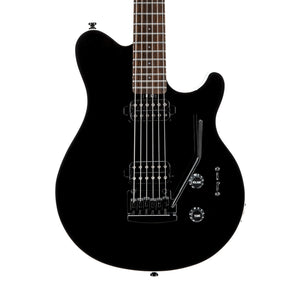 Sterling by Music Man AX3S Axis Electric Guitar, Jatoba FB, Black w/White Binding (AX3S-BK-R1)