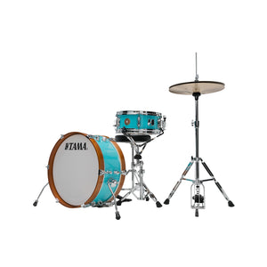 TAMA LJK28H4-AQB Club-JAM Mini Drum Kit 2-Piece w/Hardware, No Cymbal Holder, Aqua Blue