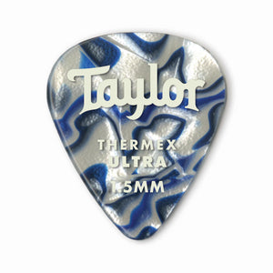 Taylor Premium DarkTone 351 Thermex Ultra Picks, Blue Swirl, 1.50mm, 6-Pack