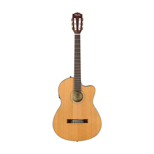 Fender CN-140SCE Nylon Classical Guitar w/Case, Walnut FB, Natural (B-Stock)