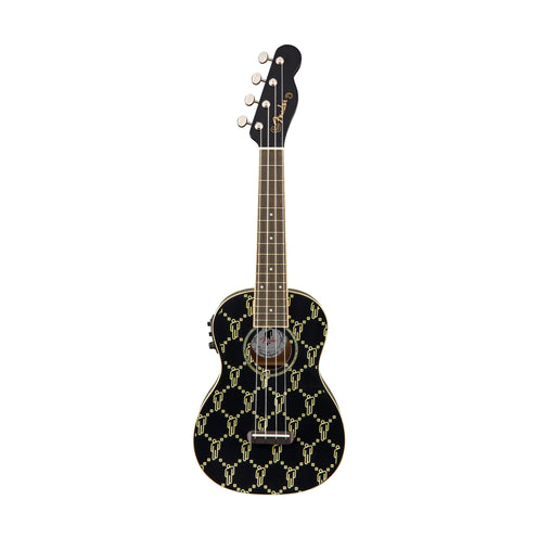 Fender Billie Eilish Signature Concert Ukulele, Walnut FB, Black